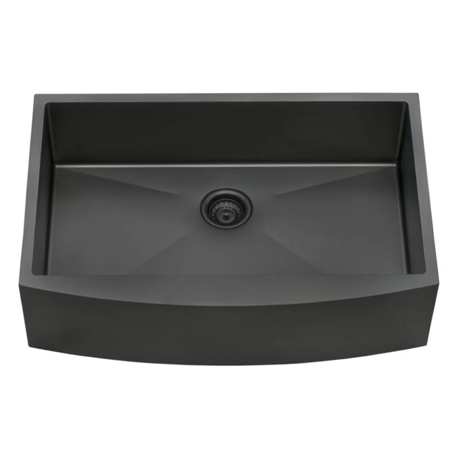 Ruvati 30" Gunmetal Apron Front Stainless Steel Kitchen Sink