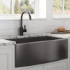 Ruvati 33" Gunmetal Apron Front Stainless Steel Kitchen Sink