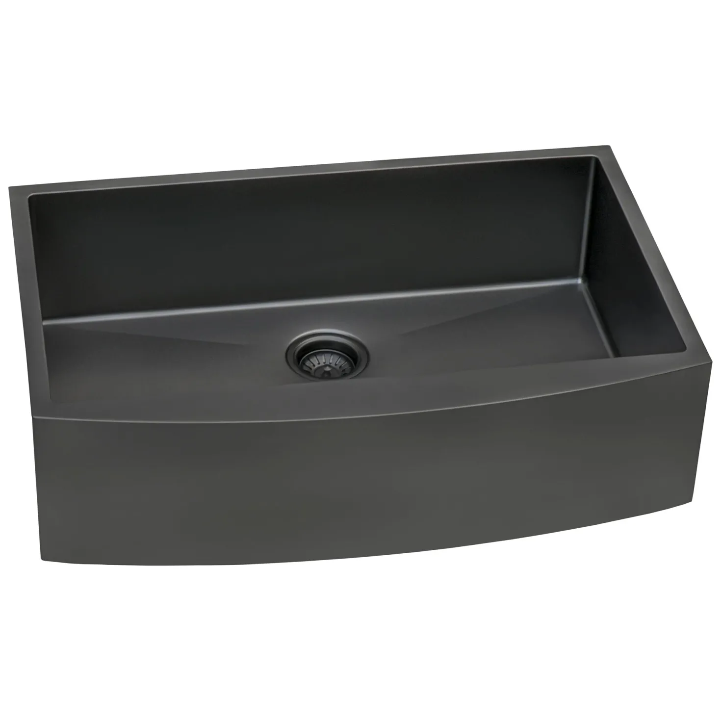 Ruvati 33" Gunmetal Apron Front Stainless Steel Kitchen Sink