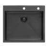 Ruvati 25" Gunmetal Stainless Steel Topmount Single Bowl Kitchen Sink