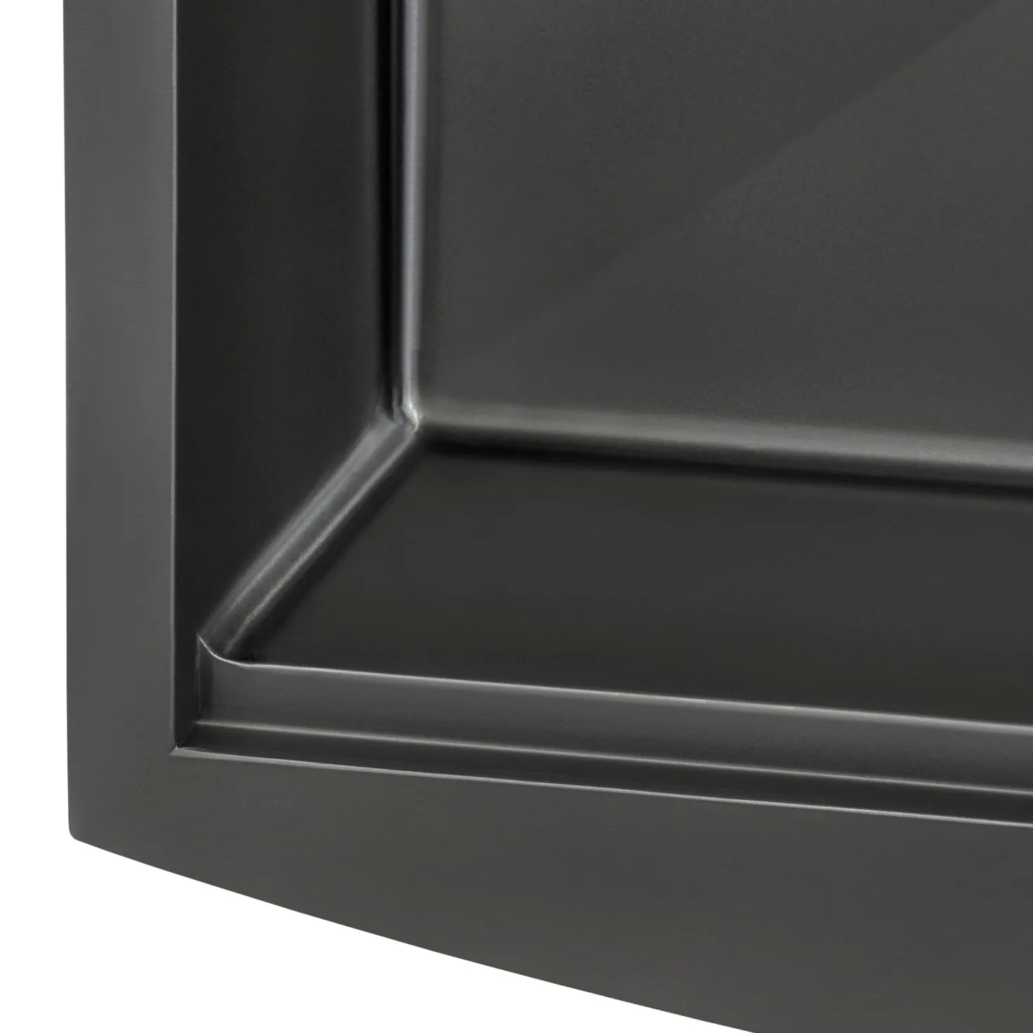 Ruvati 33" Gunmetal Workstation Apron Front Stainless Steel Kitchen Sink