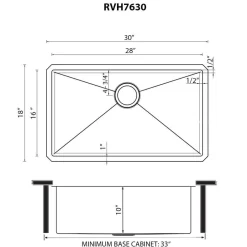 Ruvati Hex Bottom 30