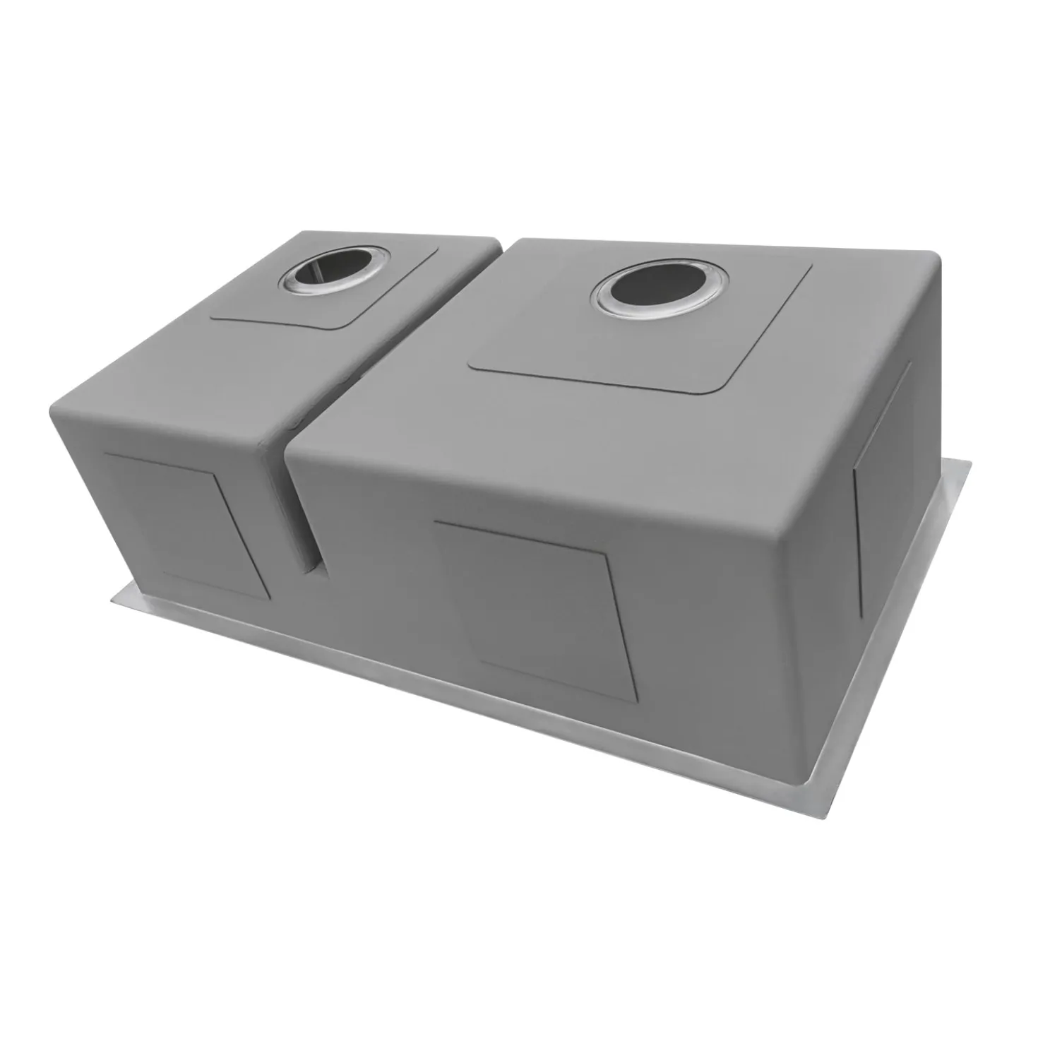 Ruvati Low-Divide Undermount Tight Radius 60/40 Double Bowl 16 Gauge Stainless Steel Kitchen Sink