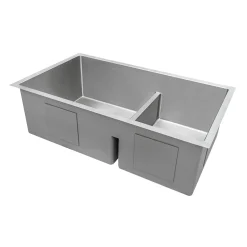 Ruvati Low-Divide Undermount Tight Radius 60/40 Double Bowl 16 Gauge Stainless Steel Kitchen Sink