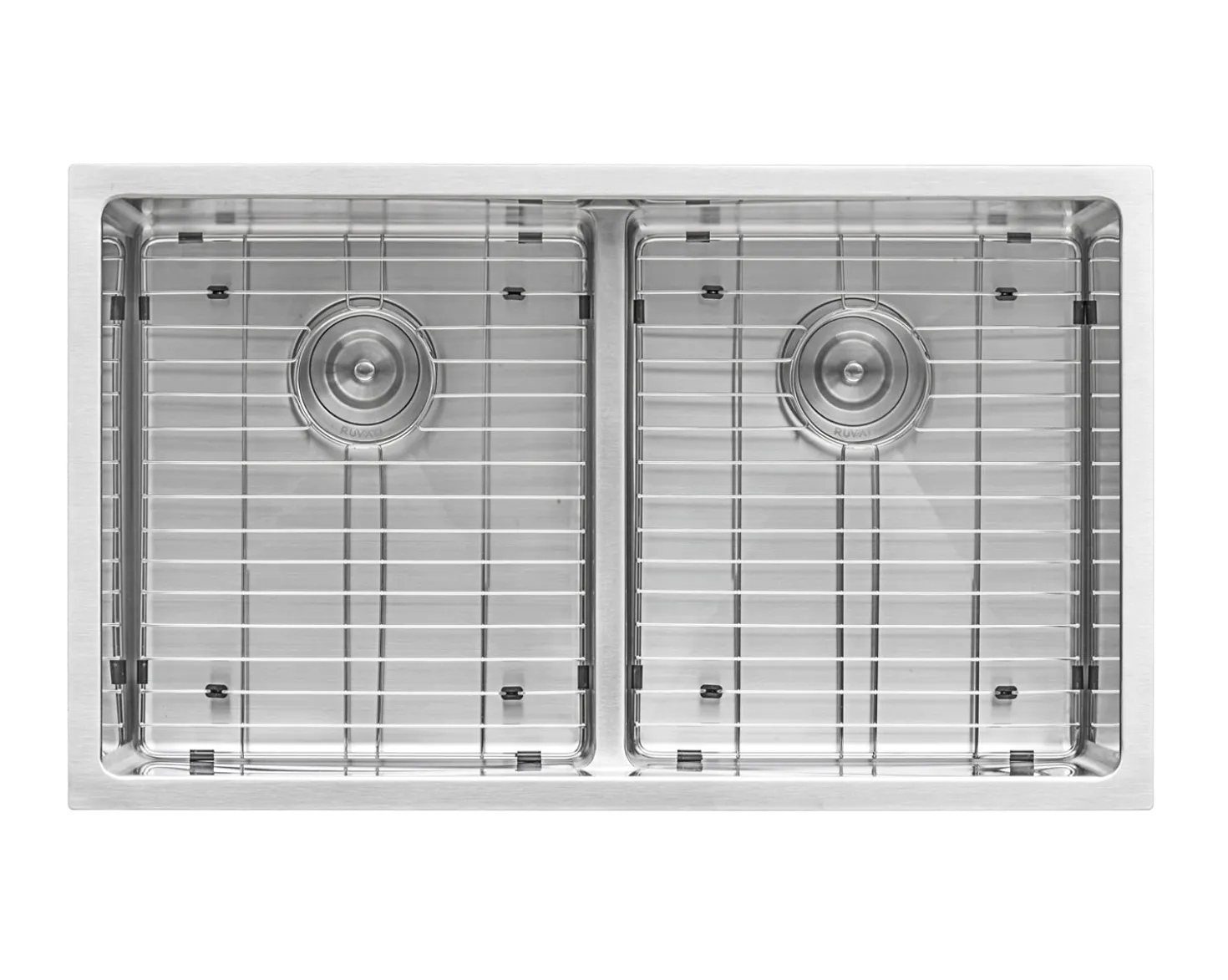 Ruvati Low-Divide Undermount Tight Radius 50/50 Double Bowl 16 Gauge Stainless Steel Kitchen Sink