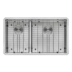 Ruvati 33" Low-Divide Undermount 40/60 Double Bowl Sink