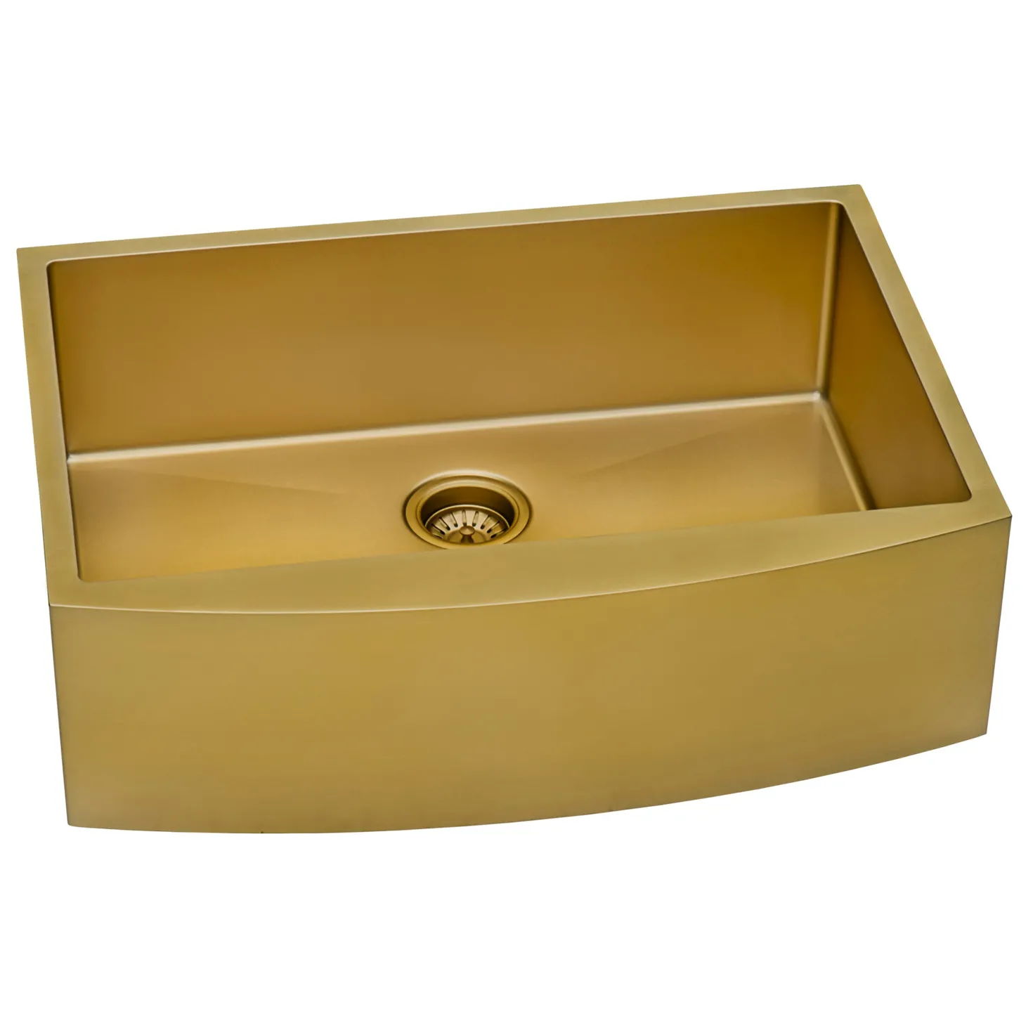 Ruvati 33" Matte Gold Apron Front Stainless Steel Kitchen Sink