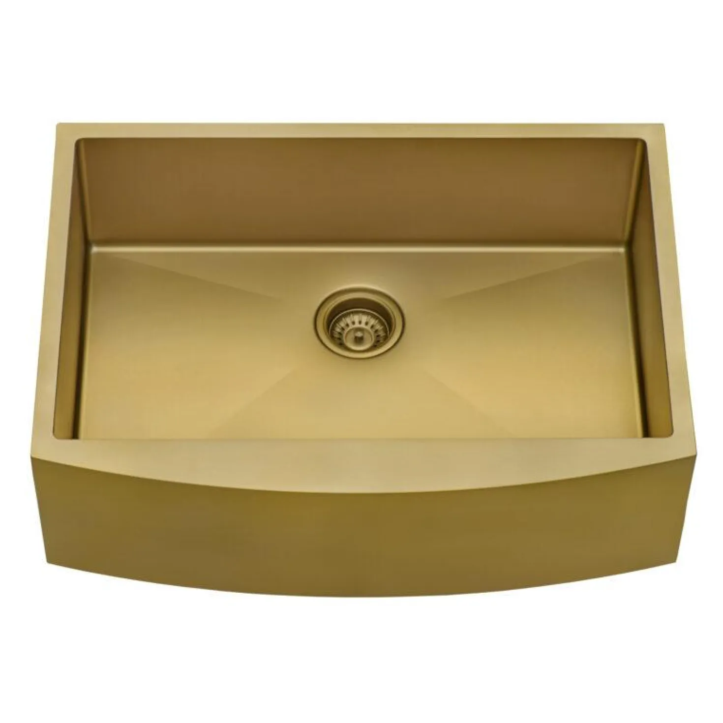 Ruvati 33" Matte Gold Apron Front Stainless Steel Kitchen Sink