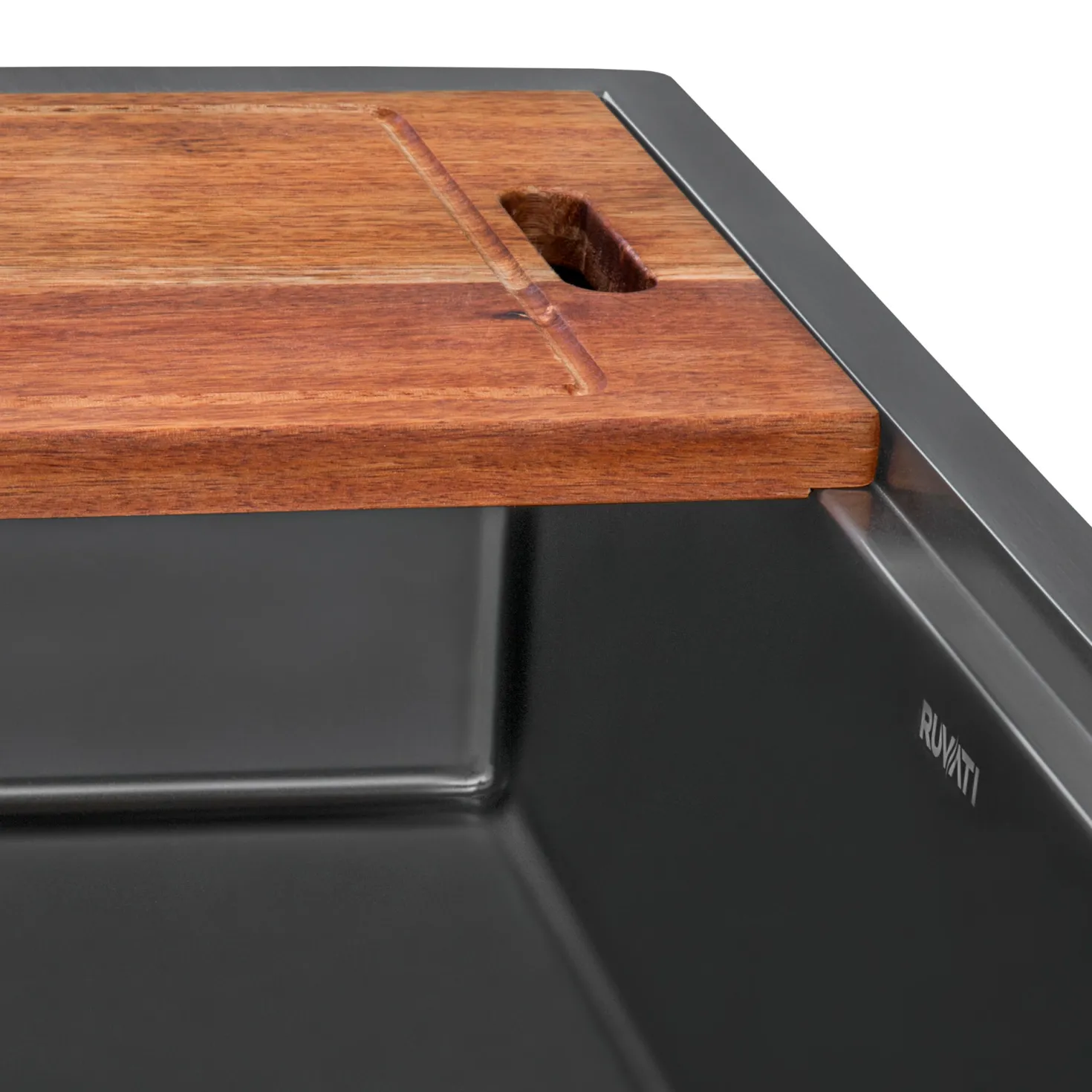 Ruvati 33" PVD Gunmetal Stainless Workstation Kitchen Sink