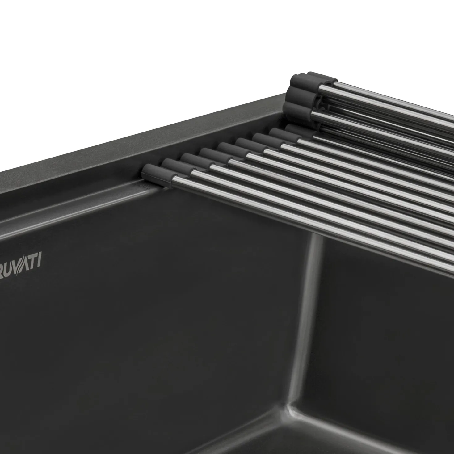 Ruvati 33" PVD Gunmetal Stainless Workstation Kitchen Sink