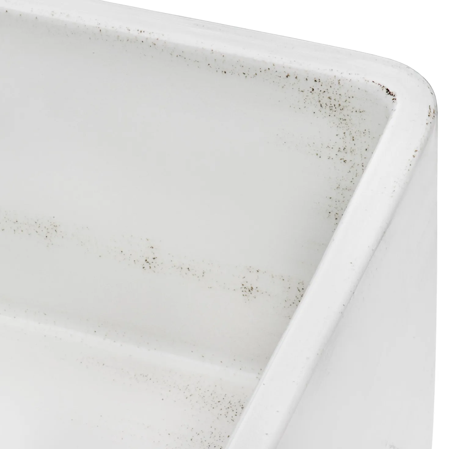 Ruvati 33" Reversible Distressed White Fireclay Farmhouse Apron Front Kitchen Sink