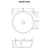 Ruvati 14" Round Bathroom Vessel Sink | White with Gold Exterior
