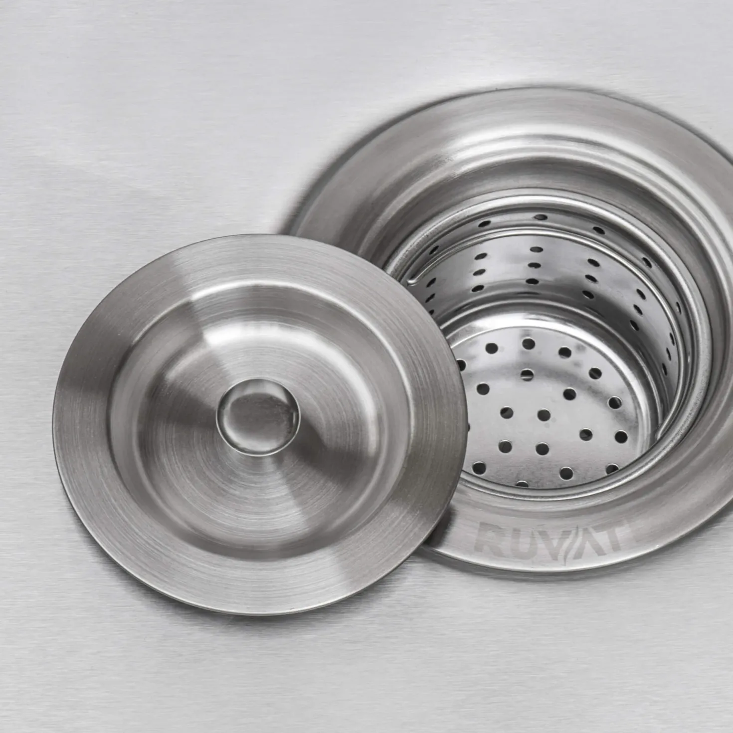Ruvati RVA1025 Kitchen Sink Basket Strainer in Stainless Steel