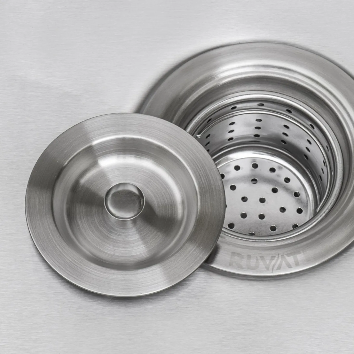 Ruvati RVA1025 Kitchen Sink Basket Strainer in Stainless Steel