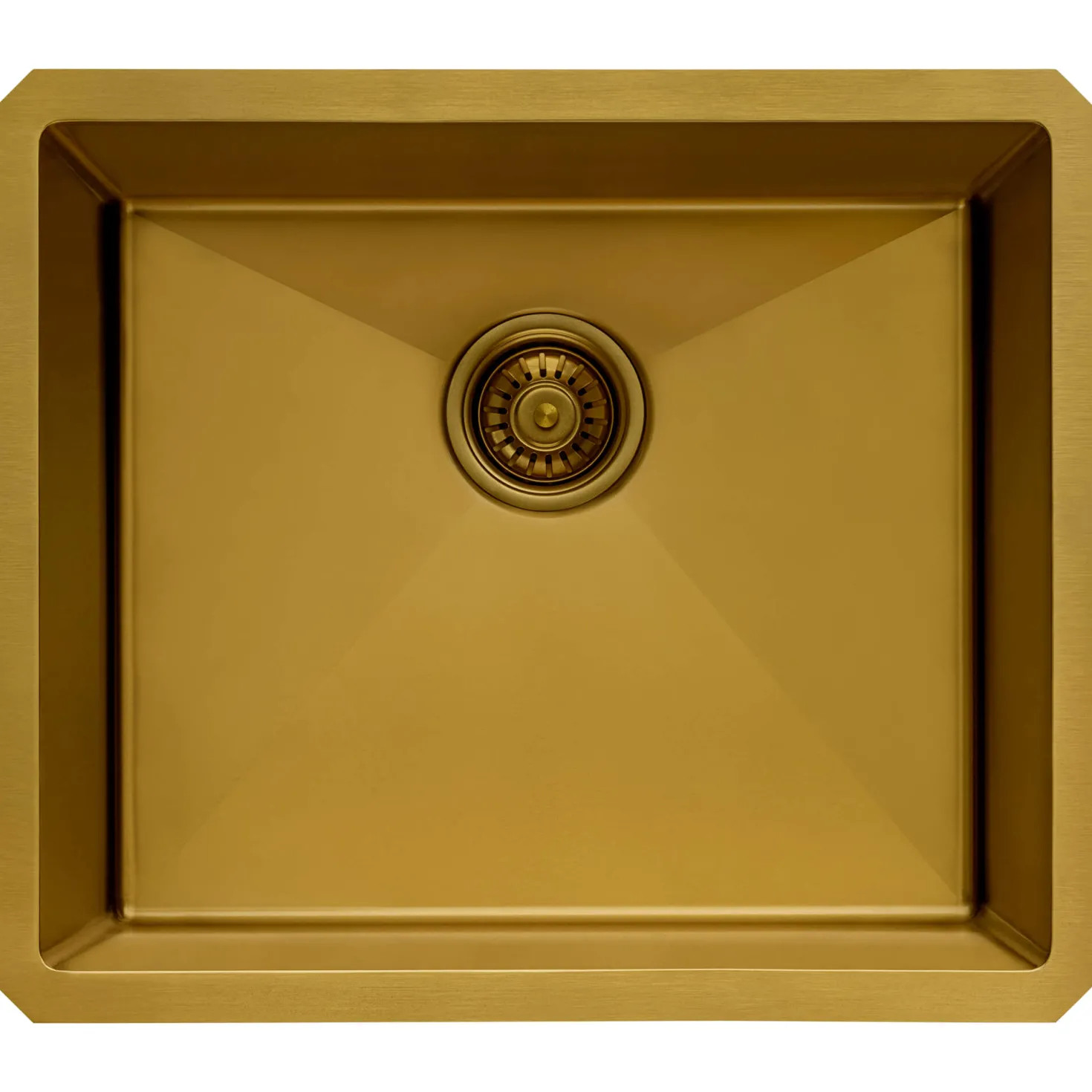 Ruvati RVH7121GG 21" Undermount Tight Radius Matte Gold Stainless Steel Single Bowl Kitchen Sink