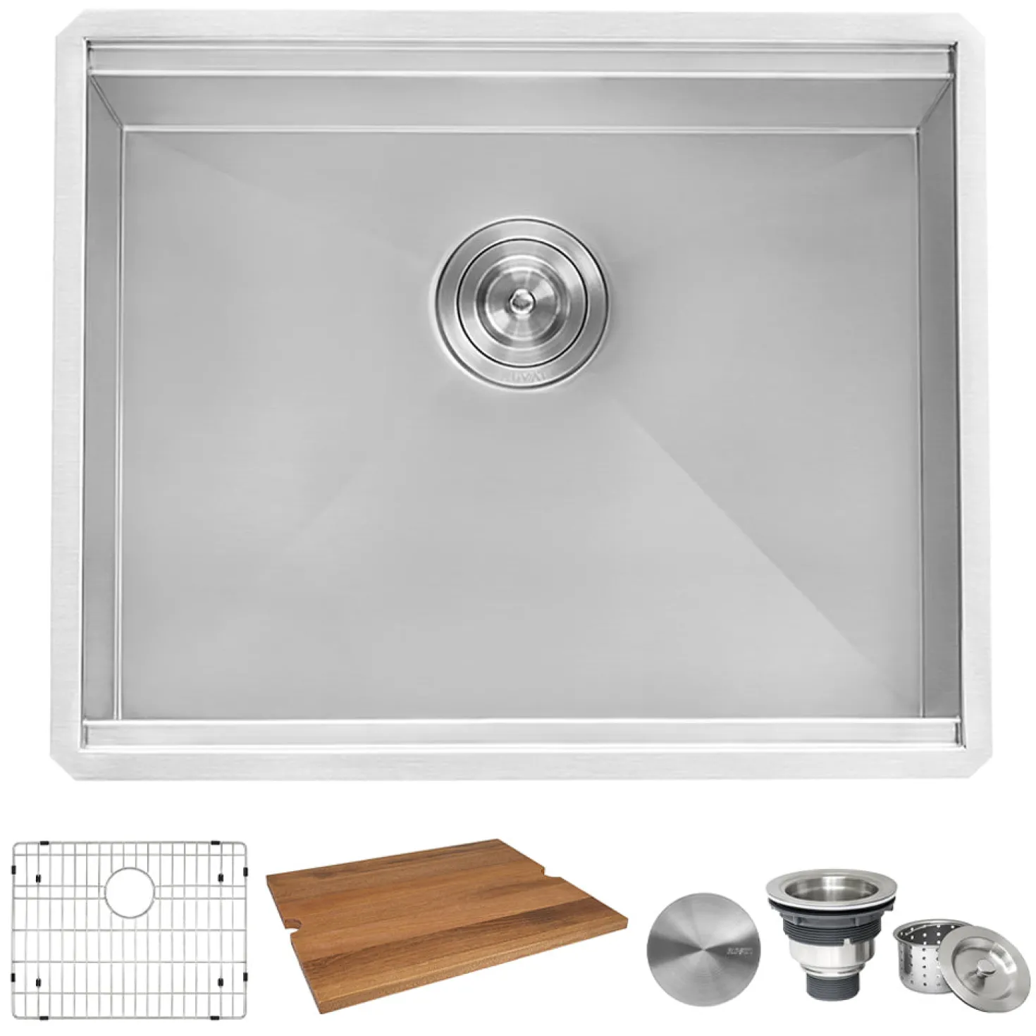 Ruvati RVH8319 18" Undermount 16 Gauge Workstation Prep Sink