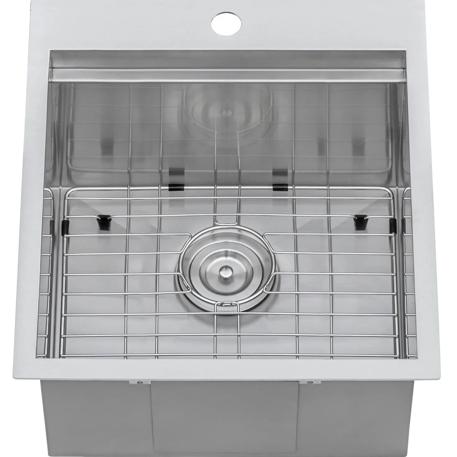 Ruvati RVH8221 21 x 20" RV Workstation Drop-in Topmount 16 Gauge Stainless Steel Bar Prep Kitchen Sink