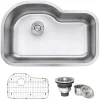 Ruvati RVM4700 32" Undermount 16 Gauge Single Bowl Kitchen Sink