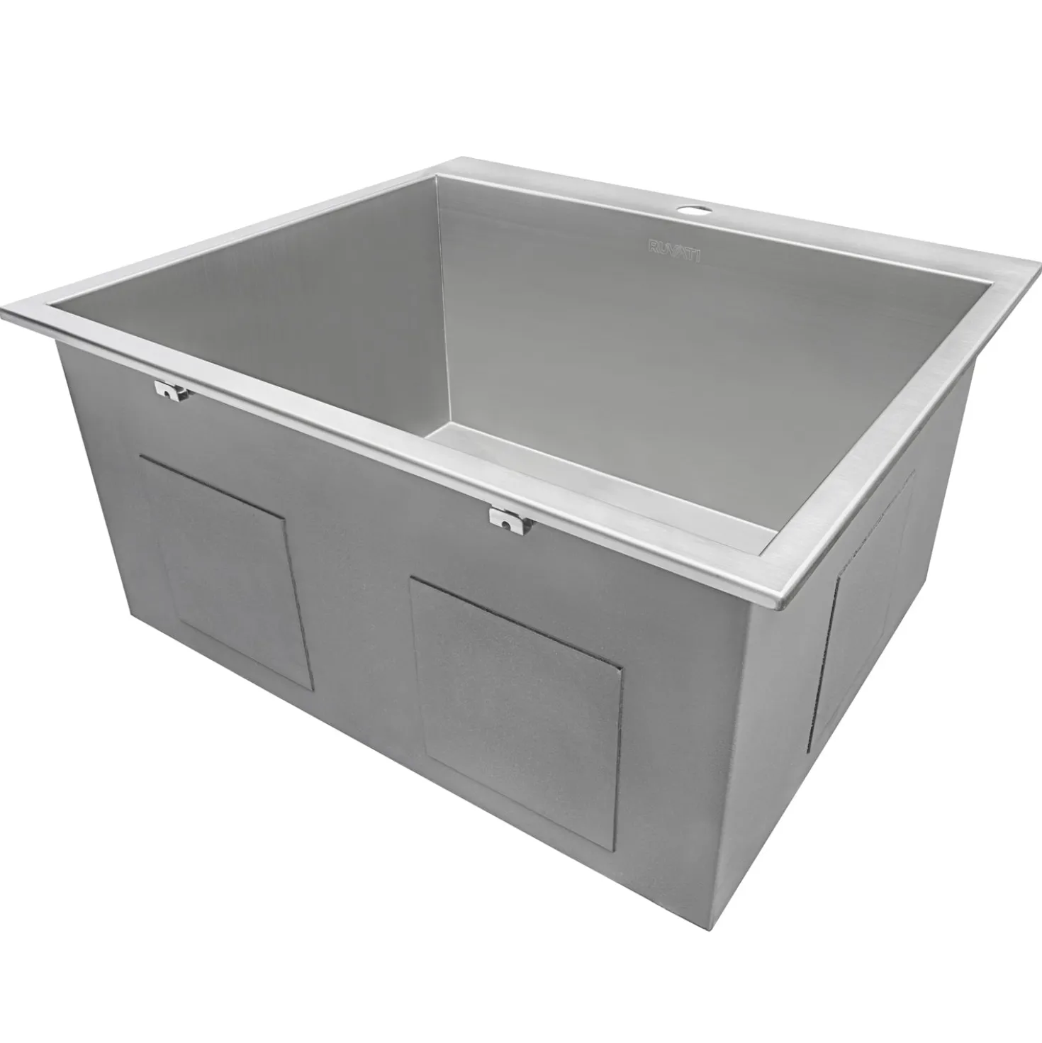 Ruvati RVU6022 Topmount 22" x 22" x 12" Deep 16 Gauge Stainless Steel Laundry Utility Sink