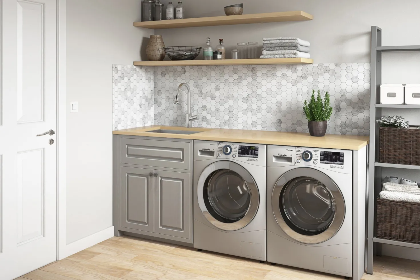 Ruvati RVU6121 21" x 18" x 12" Deep Undermount 16 Gauge Stainless Steel Laundry Utility Sink