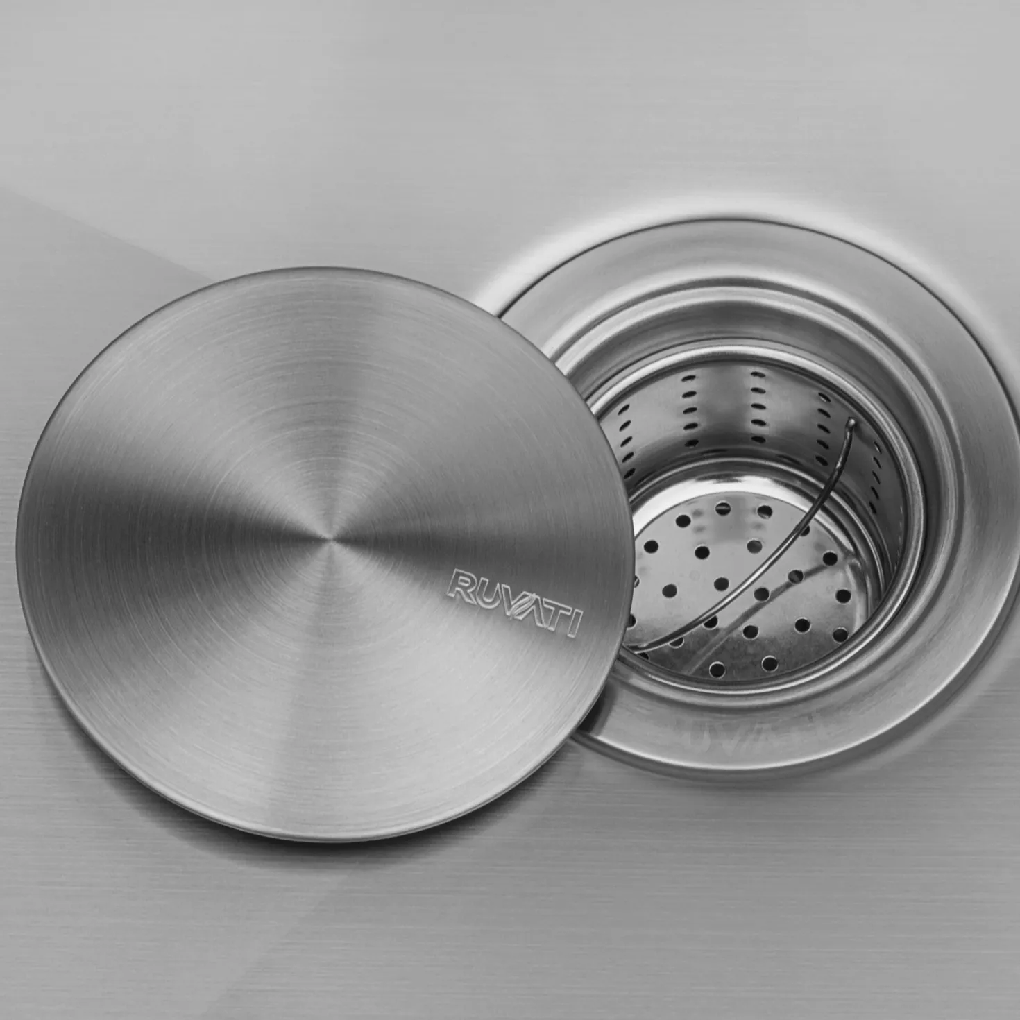 Ruvati 27" Slope Bottom Offset Drain Undermount Single Bowl Kitchen Sink Stainless Steel