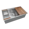 Ruvati 30" Small Radius Stainless Undermount Workstation Kitchen Sink