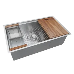 Ruvati 30" Small Radius Stainless Undermount Workstation Kitchen Sink