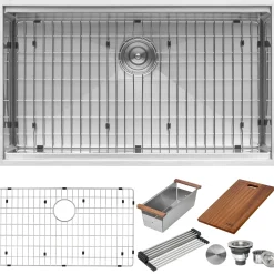 Ruvati 30" Small Radius Stainless Undermount Workstation Kitchen Sink