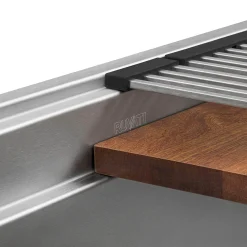 Ruvati 33" Stainless Topmount Two-Tiered Workstation Kitchen Sink