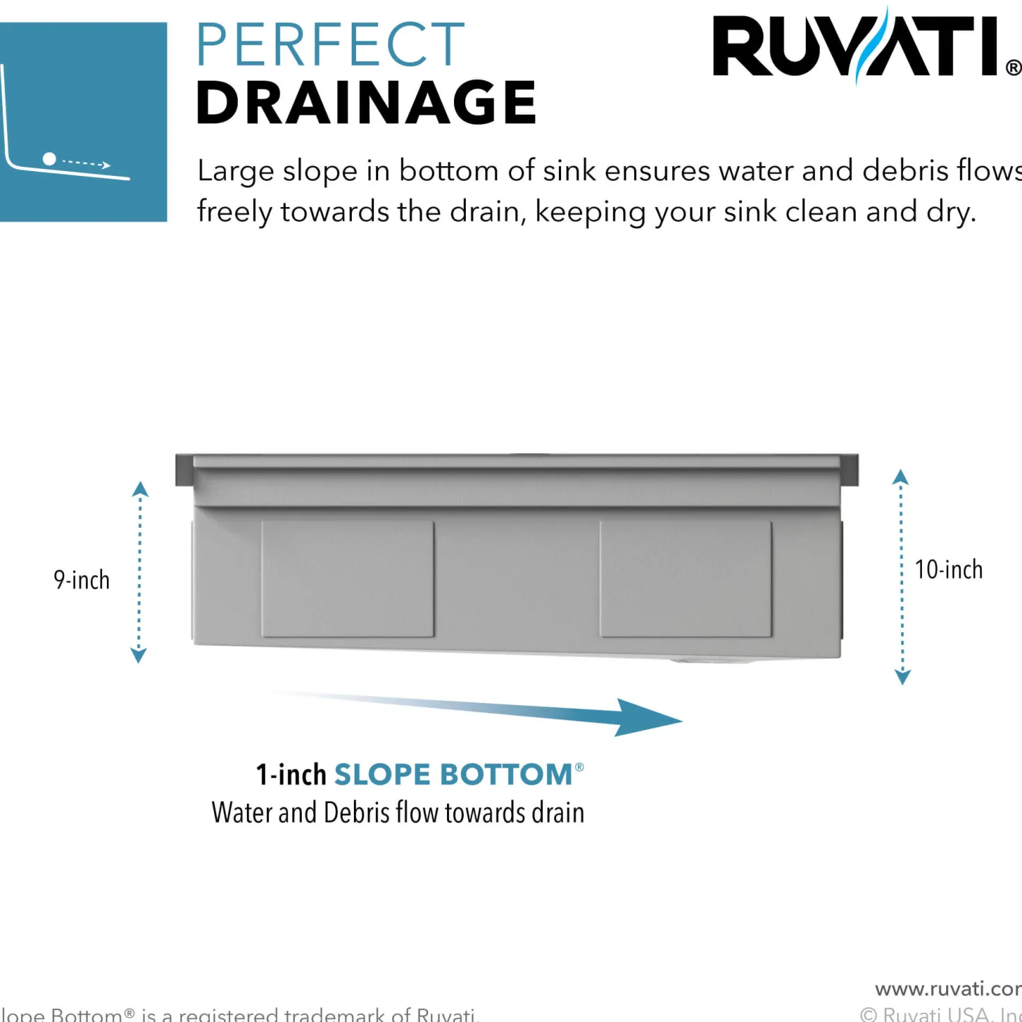 Ruvati 33" Stainless Topmount Two-Tiered Workstation Kitchen Sink