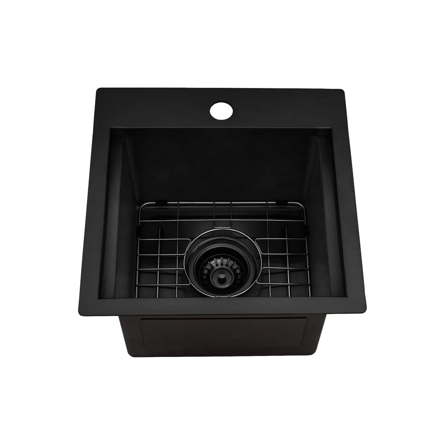 Ruvati 15" Topmount Gunmetal Stainless Steel Workstation Bar Sink