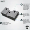 Ruvati 35" Triple Bowl Undermount 16 Gauge Stainless Steel Kitchen Sink