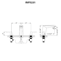 Ruvati Tropea Modern Widespread Bathroom Faucet in Brushed Nickel
