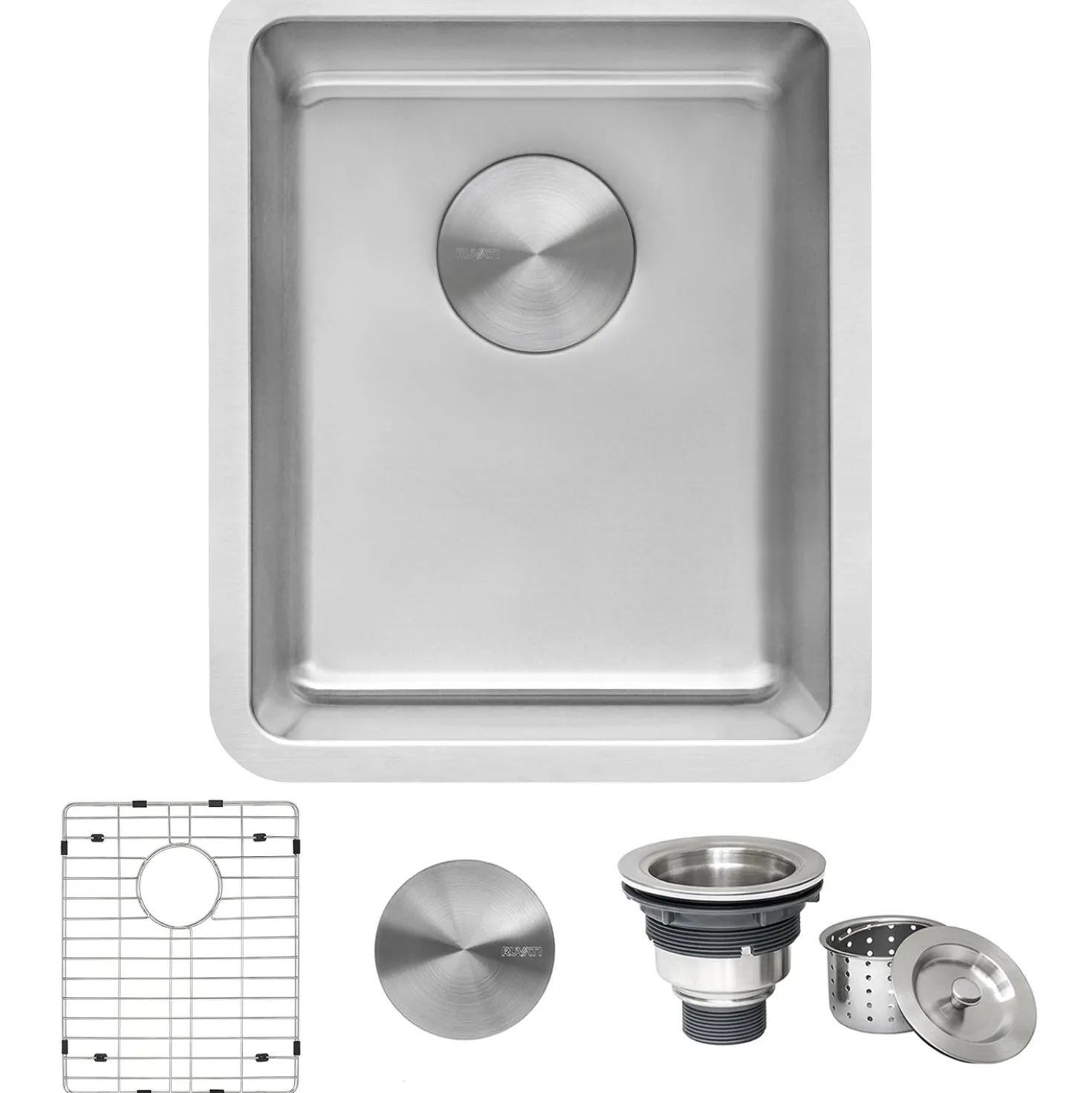 Ruvati 15" Undermount Bar Prep 16 Gauge Stainless Steel Kitchen Sink