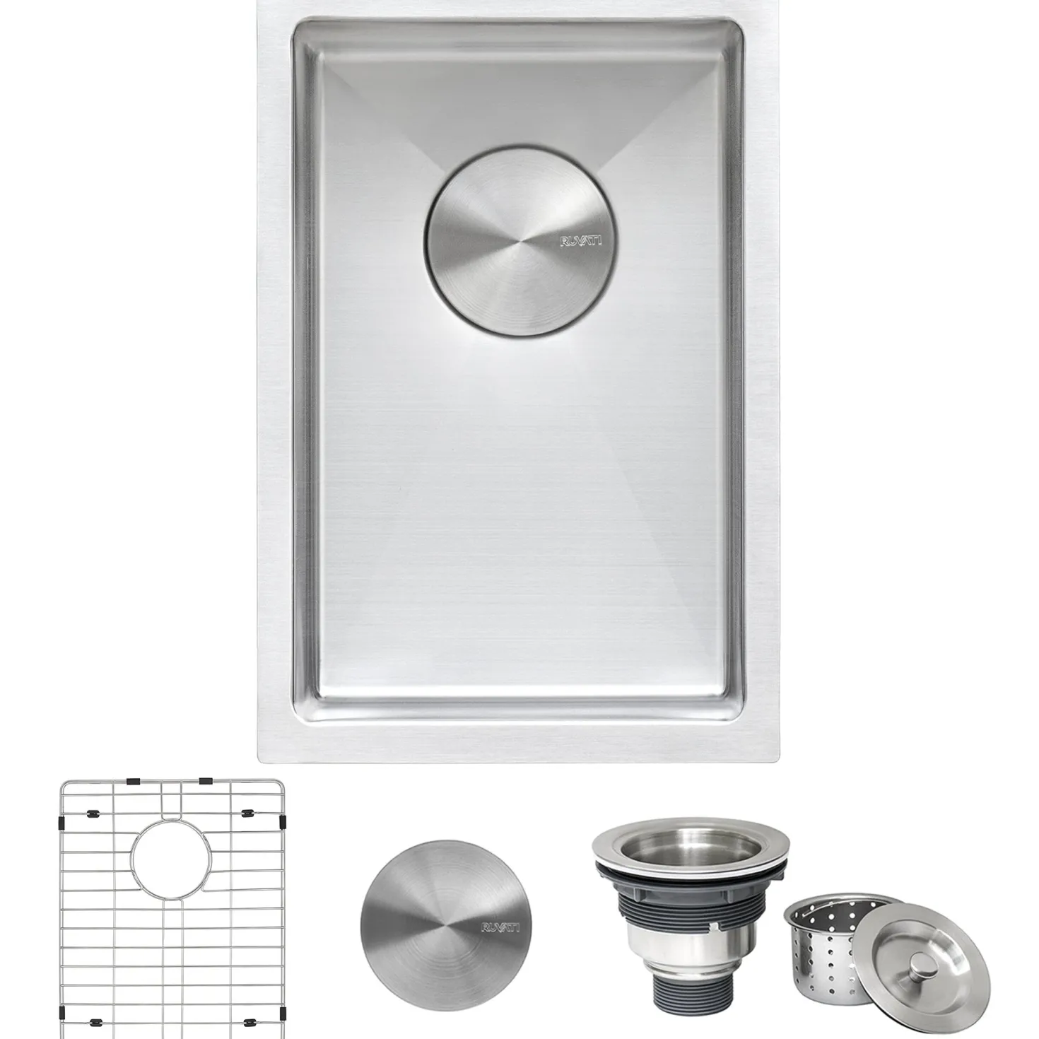 Ruvati 12" Undermount Bar Prep Tight Raduis 16 Gauge Stainless Steel Kitchen Sink
