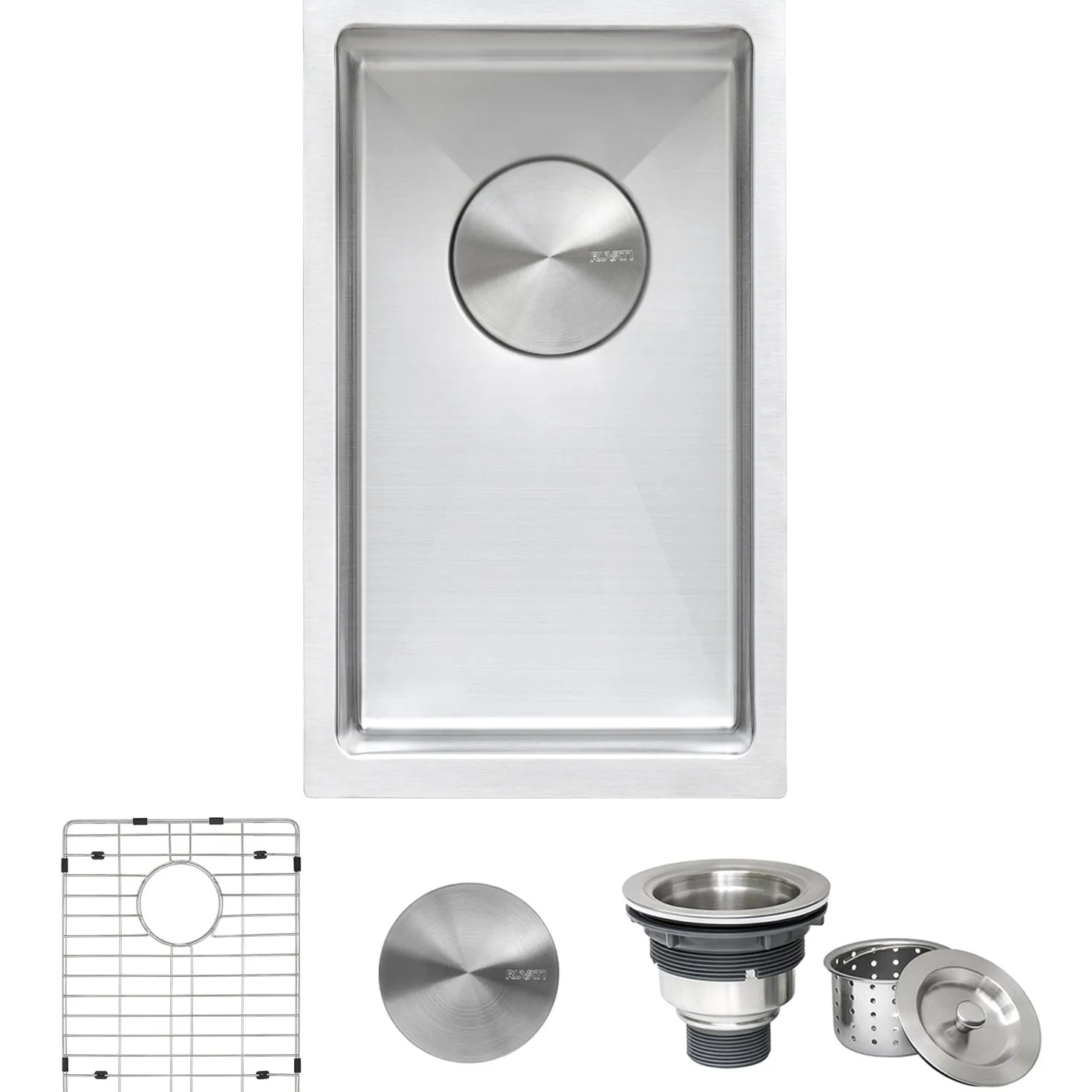 Ruvati 10" Undermount Bar Prep Tight Raduis 16 Gauge Stainless Steel Kitchen Sink