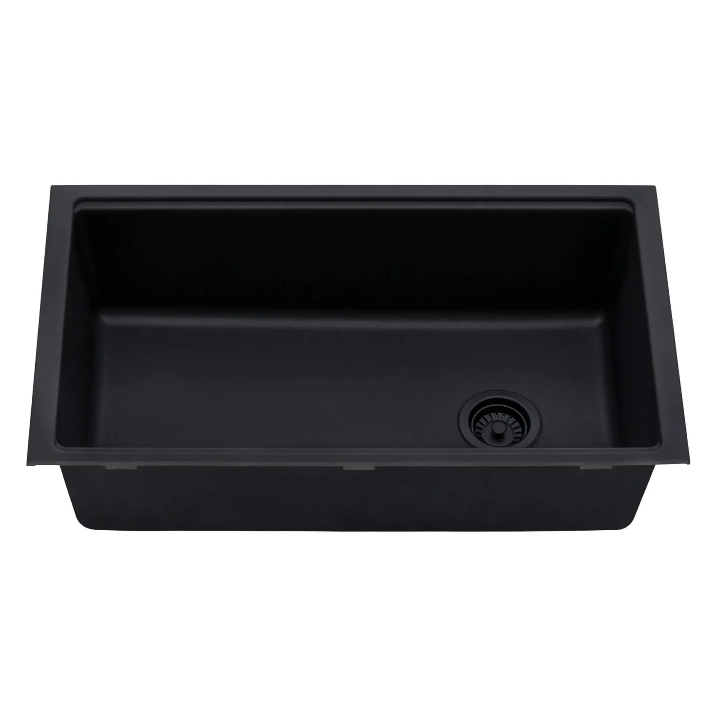 Ruvati 33" Undermount Composite Workstation Sink in Black