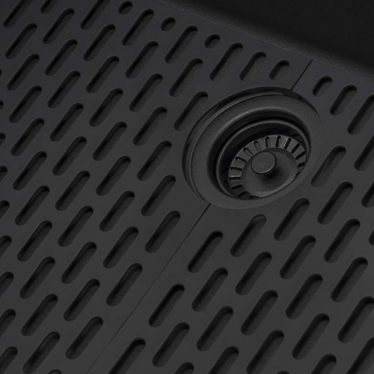 Ruvati 33" Undermount Composite Workstation Sink in Black