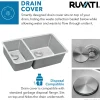 Ruvati 32" Undermount 30/70 Double Bowl 16 Gauge Stainless Steel Kitchen Sink