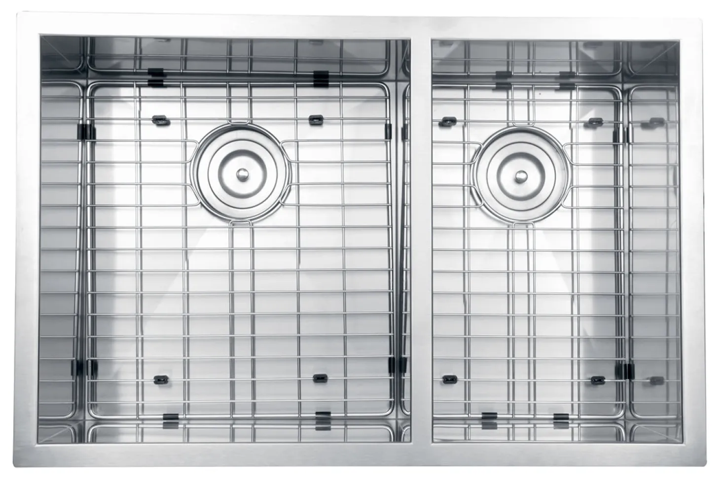 Ruvati 32" Undermount 60/40 Double Bowl Zero Radius 16 Gauge Stainless Steel Kitchen Sink