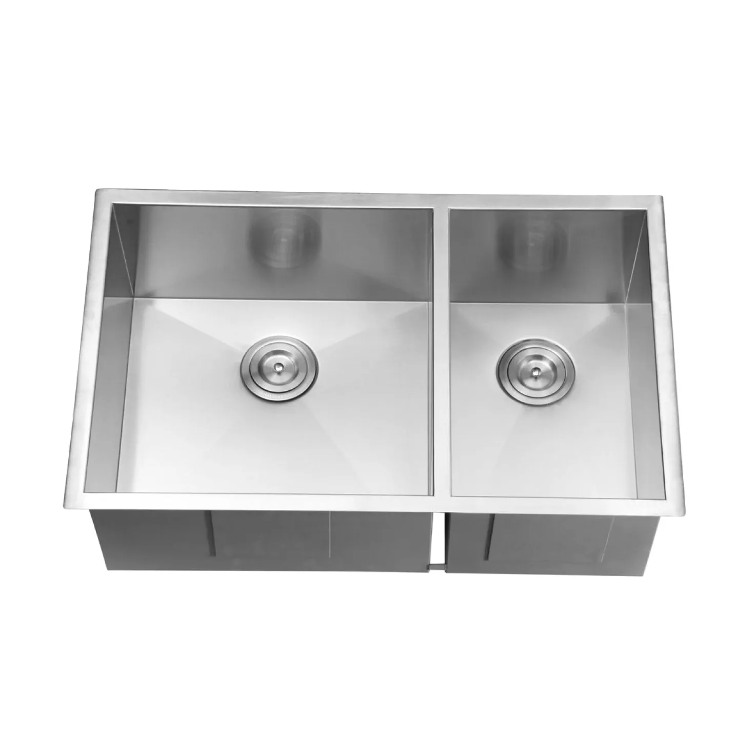 Ruvati 32" Undermount 60/40 Double Bowl Zero Radius 16 Gauge Stainless Steel Kitchen Sink