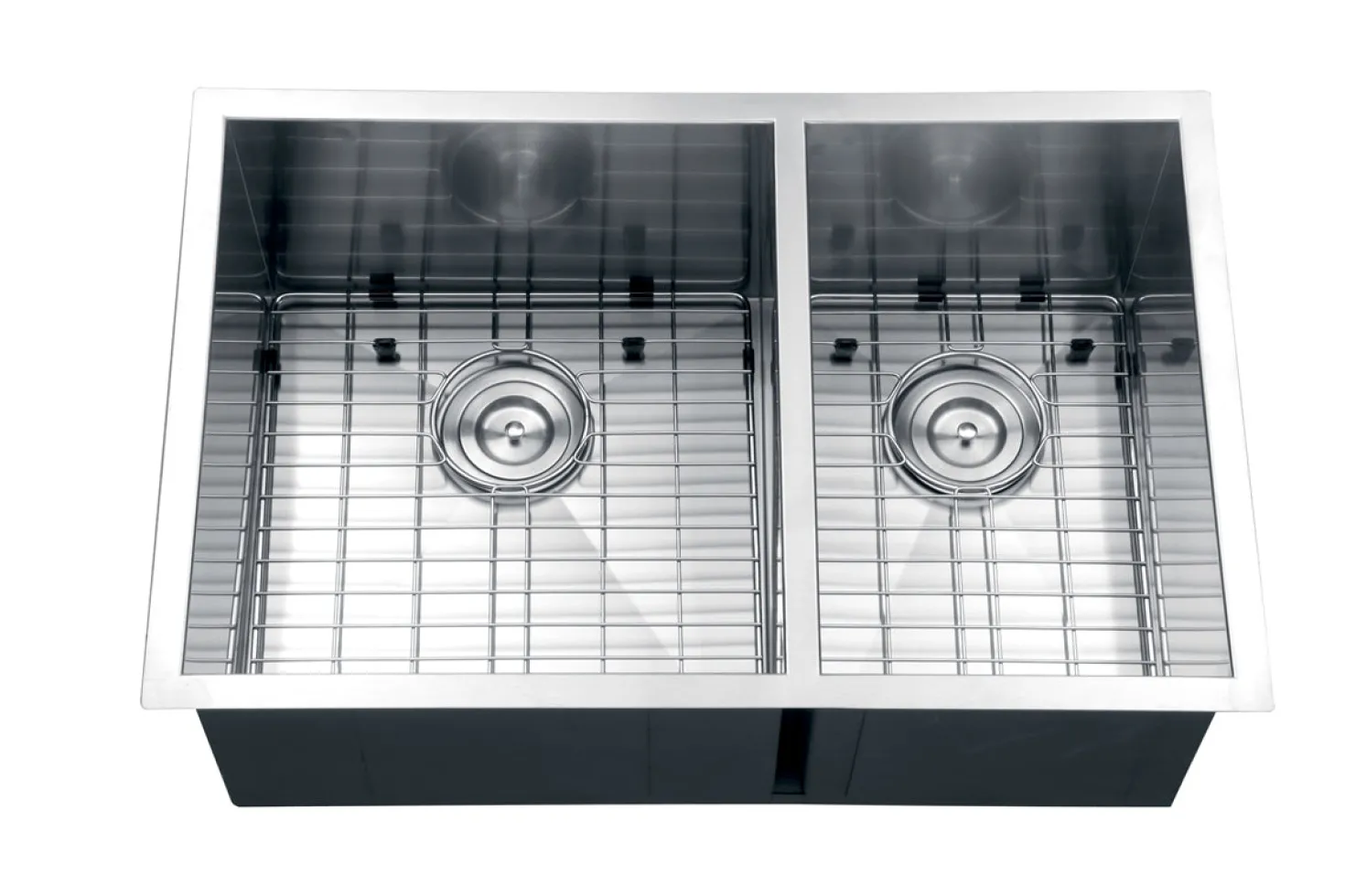 Ruvati 32" Undermount 60/40 Double Bowl Zero Radius 16 Gauge Stainless Steel Kitchen Sink