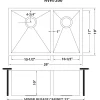 Ruvati 29" Undermount 60/40 Double Bowl Zero Radius 16 Gauge Stainless Steel Kitchen Sink