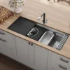 Ruvati 45" Undermount Dual-Tier Workstation Kitchen Sink