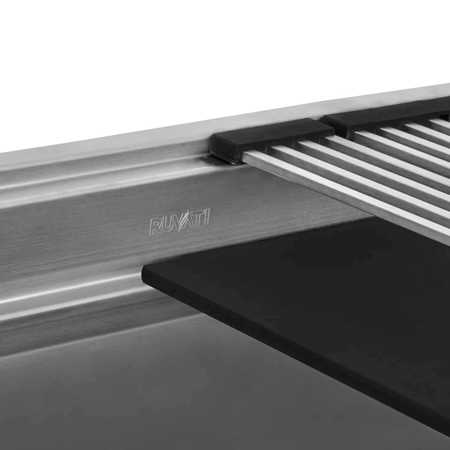 Ruvati 45" Undermount Dual-Tier Workstation Kitchen Sink