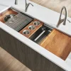 Ruvati 45" Undermount 16 Gauge Stainless Steel Workstation Sink