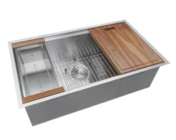 Ruvati 32" Undermount 16 Gauge Workstation Stainless Steel Kitchen Sink - RVH8300