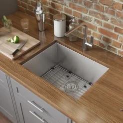 Ruvati 23" Undermount 16 Gauge Zero Radius Stainless Steel Single Bowl Kitchen Sink