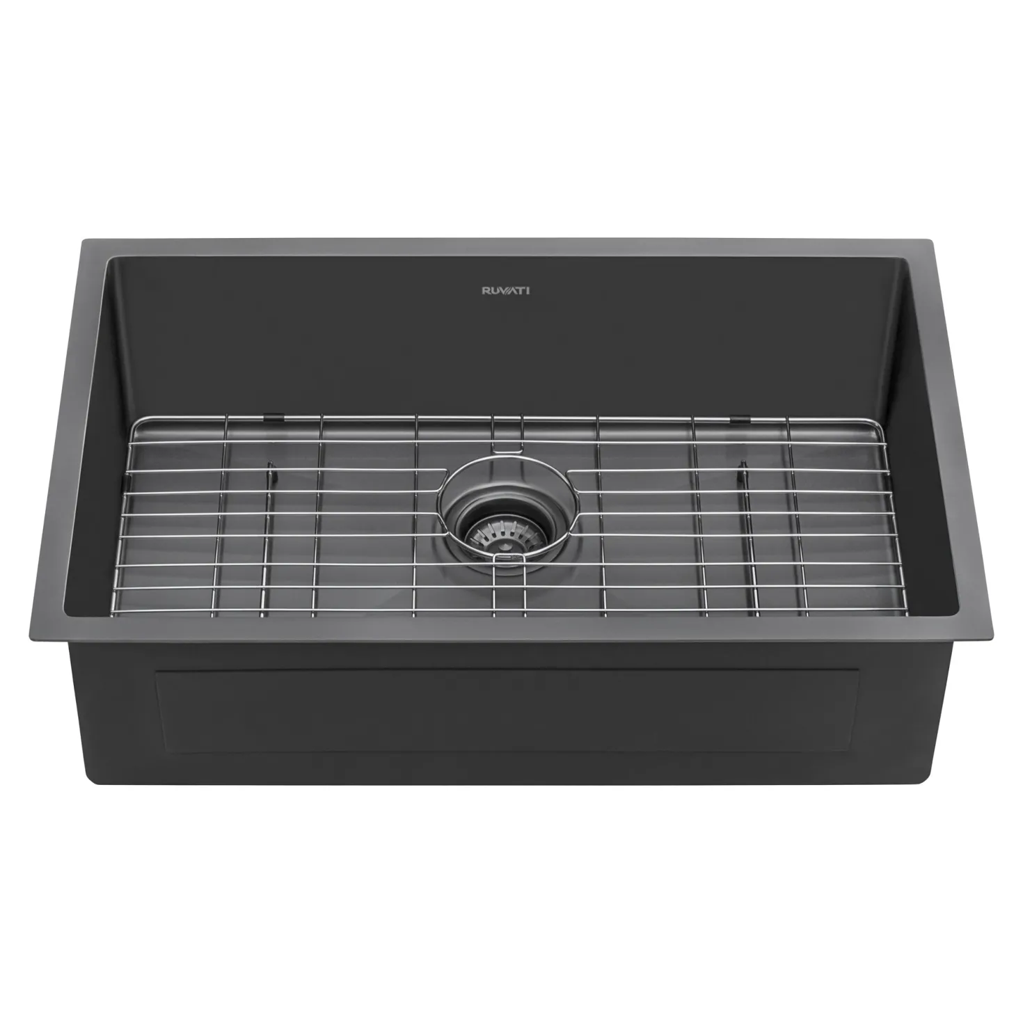Ruvati 30" Undermount Gunmetal 16 Gauge Stainless Steel Kitchen Sink