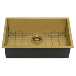 Ruvati 27" Undermount Matte Gold 16 Gauge Stainless Steel Kitchen Sink